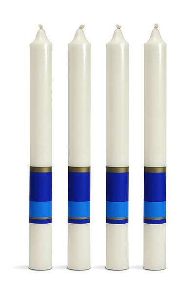 Picture of Rings of Hope Advent Candle Set - 4 Blue