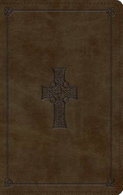 Picture of ESV Large Print Personal Size Bible (Trutone, Olive, Celtic Cross Design)