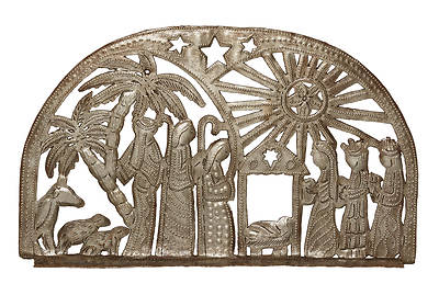 Picture of Metal Standing Nativity Tableau 13.5"