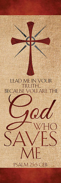 Picture of Lenten Array 18 Inch x 5 Feet Banner - Psalm 25:5 CEB