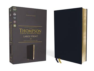 Picture of Nasb, Thompson Chain-Reference Bible, Large Print, Leathersoft, Navy, 1995 Text, Red Letter, Comfort Print