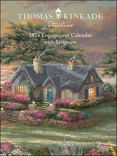 Picture of Thomas Kinkade Studios 12-Month 2024 Monthly/Weekly Engagement Calendar with Scr
