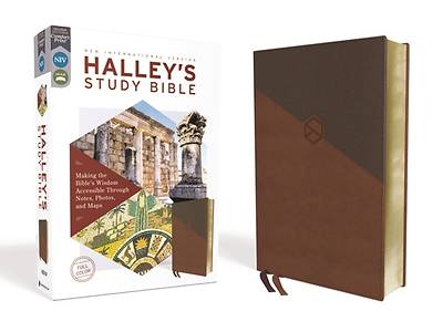 Picture of NIV Halley's Study Bible, Leathersoft, Brown, Red Letter Edition, Comfort Print