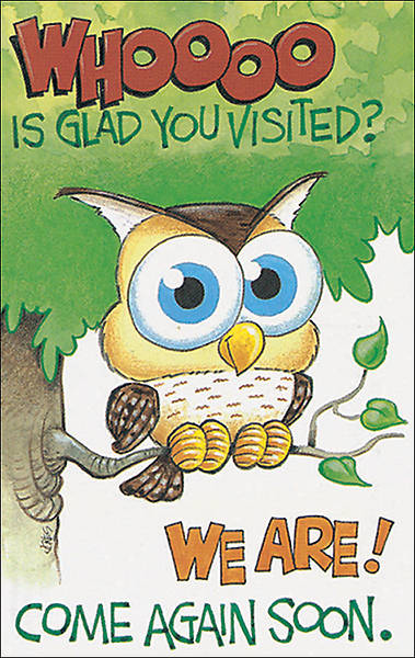 Picture of Owl Visitor Postcard - Pack of 25