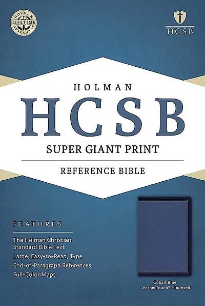 Picture of HCSB Super Giant Print Reference Bible, Cobalt Blue Leathertouch, Indexed