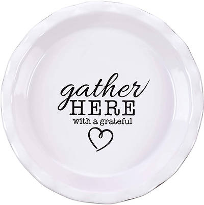 Picture of Pie Plate Ceramic Gather Here