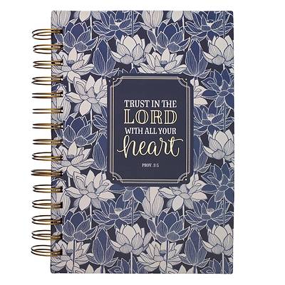 Picture of Journal Wirebound Navy Floral Trust in the Lord