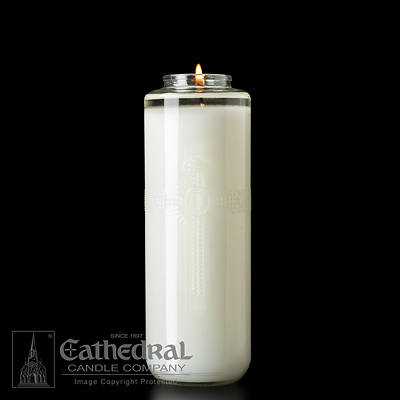 Picture of Cathedral Sacralux 12% Beeswax 8-Day Glass Bottle Style Sanctuary Light