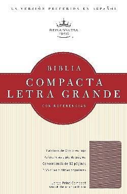 Picture of Rvr 1960 Biblia Compacta Letra Grande Con Referencias, Cristal Rosado Simulacion Piel