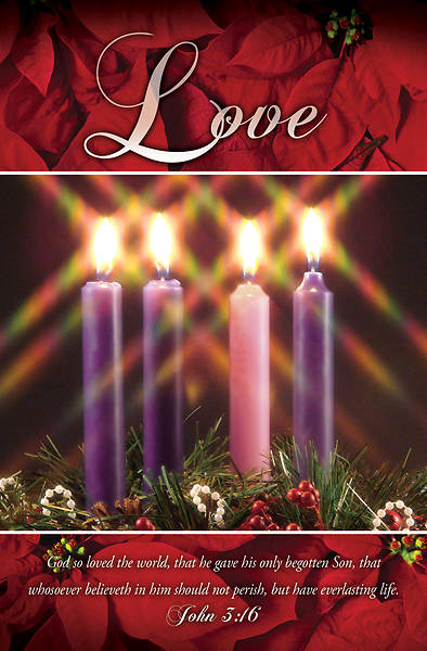Picture of Love Advent Wreath Regular Size Bulletin
