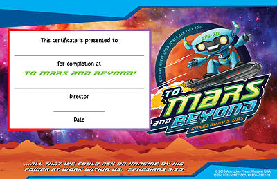Picture of Vacation Bible School (VBS) To Mars and Beyond Student Certificates (Pkg of 48)