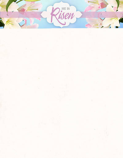 Picture of He is Risen Celebrate With Us Easter Letterhead