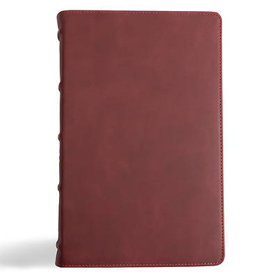 Picture of CSB Single-Column Personal Size Bible, Holman Handcrafted Collection, Premium Marbled Burgundy Calfskin