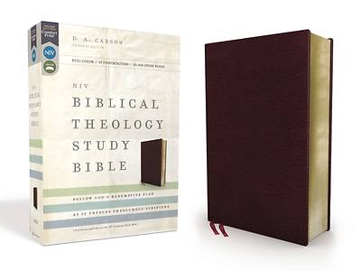 Picture of NIV, Biblical Theology Study Bible, Bonded Leather, Burgundy, Indexed, Comfort Print