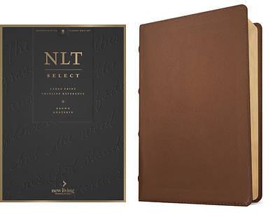 NLT Select Large Print Thinline Reference Bible, Filament Enabled (Goatskin Leather, Brown, Red Letter)
