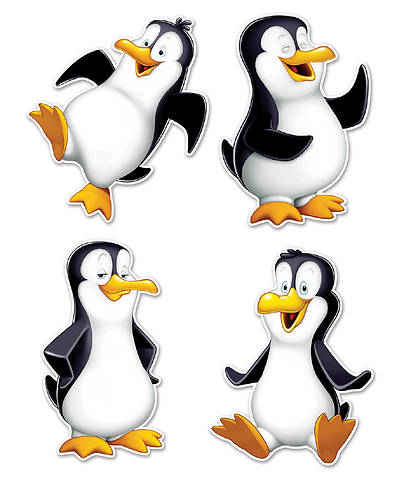 Picture of Vacation Bible School (VBS) 2018 Polar Blast Penguin Cutouts - Pkg of 4