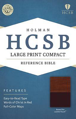Picture of HCSB Large Print Compact Bible, Brown/Tan Leathertouch