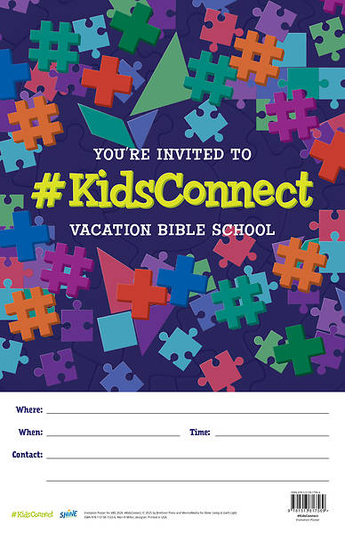 Picture of Vacation Bible School VBS 2026 #KidsConnect Invitation Poster (11 x 17)