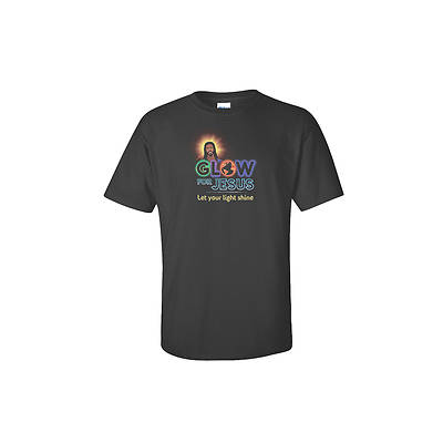 Picture of Vacation Bible School (VBS) 2017 Glow For Jesus T-Shirt Black -Child Medium