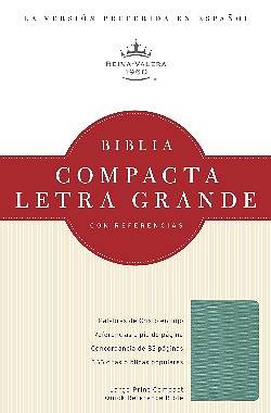 Picture of Rvr 1960 Biblia Compacta Letra Grande Con Referencias, Turquesa Simulacion Piel