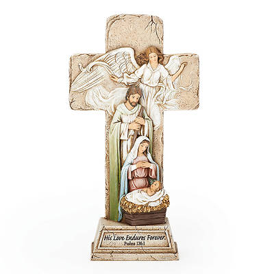Picture of Holy Family With Angel Nativity Cross Figure