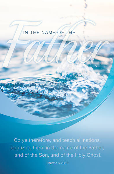 Picture of Name of the Father Baptism Regular Size Bulletin