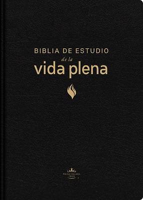 Picture of Rvr60, Biblia de Estudio de la Vida Plena, Edición Clásica, Piel Fabricada, Negro, Con Índice, Palabras de Jesús En Rojo, Comfort Print