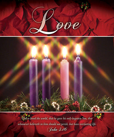 Picture of Love Advent Wreath Legal Size Bulletin