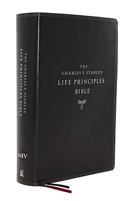 Picture of Niv, Charles F. Stanley Life Principles Bible, 2nd Edition, Leathersoft, Black, Comfort Print