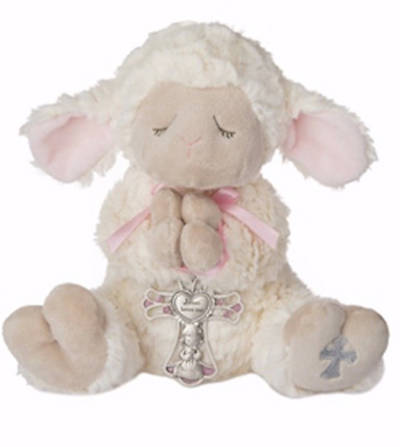 Picture of Plush - Serenity Lamb with Crib Cross - Girl