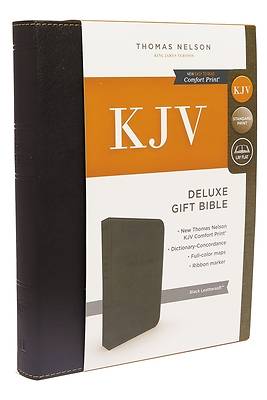 Picture of KJV, Deluxe Gift Bible, Imitation Leather, Black, Red Letter Edition