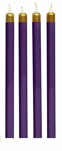 Picture of Advent Tube Candles Set of 4 Purple 13 3/8" x 1 1/2"