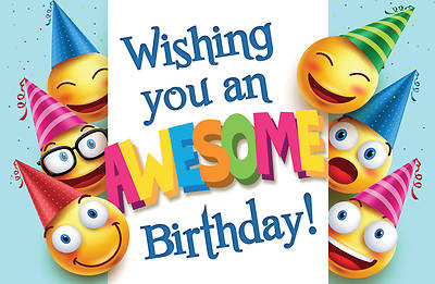 Picture of Wishing You An Awesome Birthday! Postcard 2 Corinthians 9:15 (Package of 25)