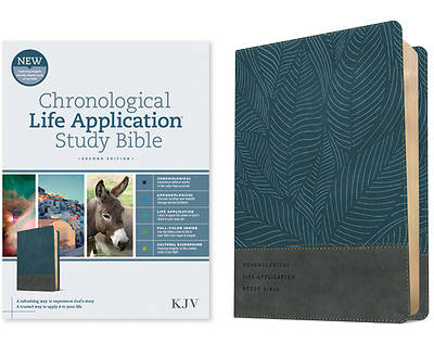 Picture of KJV Chronological Life Application Study Bible, Second Edition (Leatherlike, Palm Forest Blue)
