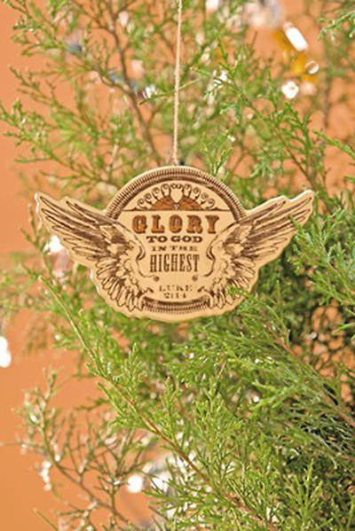 Picture of Angel Wings Glory to God Ornament