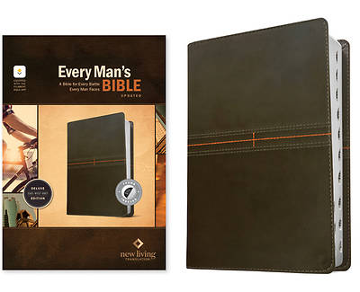 NLT Every Man's Bible, Filament Enabled (Leatherlike, East-West Grey, Indexed, Red Letter)