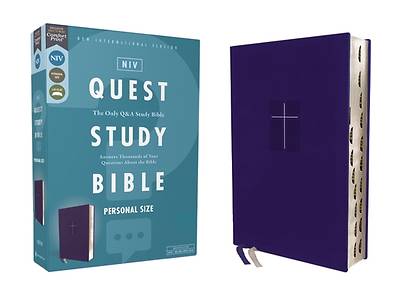 Picture of Niv, Quest Study Bible, Personal Size, Leathersoft, Blue, Thumb Indexed, Comfort Print