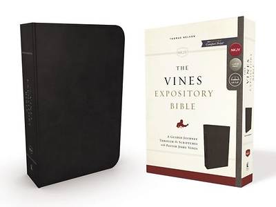 Picture of NKJV, the Vines Expository Bible, Imitation Leather, Black, Red Letter Edition