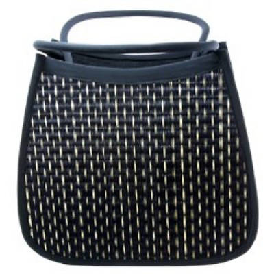 Picture of Cambodia Collapsible Purse - Black and Cream