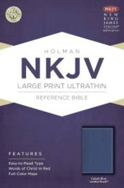 Picture of NKJV Large Print Ultrathin Reference Bible, Cobalt Blue Leathertouch