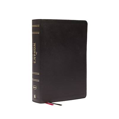 Picture of The Nkjv, Woman's Study Bible, Genuine Leather, Black, Red Letter, Full-Color Edition, Thumb Indexed