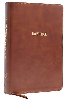 Picture of Kjv, Foundation Study Bible, Large Print, Leathersoft, Brown, Red Letter, Comfort Print