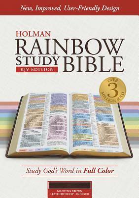 Picture of KJV Rainbow Study Bible, Mantova Brown Leathertouch, Indexed