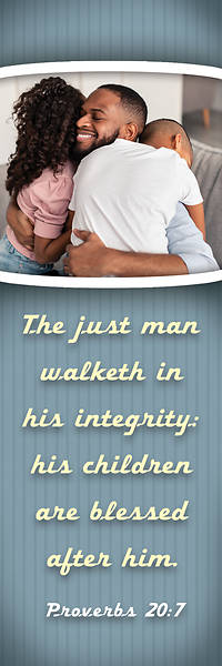 Picture of The Just Man Walketh In His Integrity Bookmark (Package of 25)