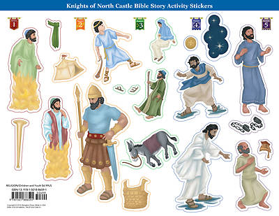 Picture of Vacation Bible School (VBS) 2020 Knights of North Castle Bible Story Activity Stickers (Pkg of 6)