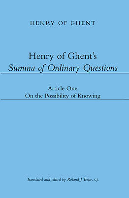 Picture of Henry of Ghent's Summa of Ordinary Questions