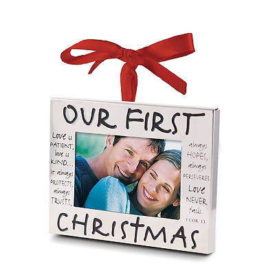 Picture of Our First Christmas Silver Picture Frame Ornament