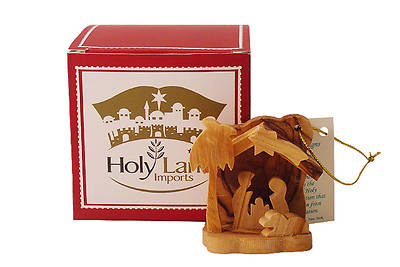 Picture of Olive Wood 3D Nativity Ornament