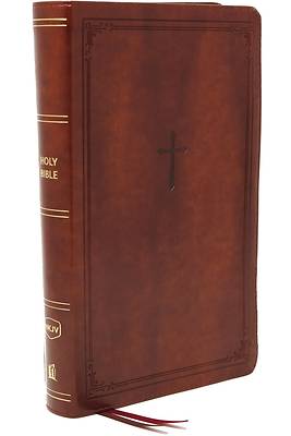 Picture of Nkjv, Reference Bible, Personal Size Large Print, Leathersoft, Brown, Red Letter Edition, Comfort Print