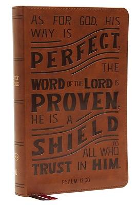 Picture of Nkjv, Personal Size Reference Bible, Verse Art Cover Collection, Leathersoft, Tan, Red Letter, Thumb Indexed, Comfort Print